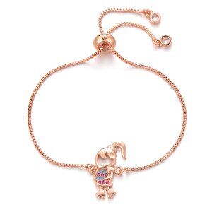 Skating Girl Hobby Rose Gold Thin Bracelet